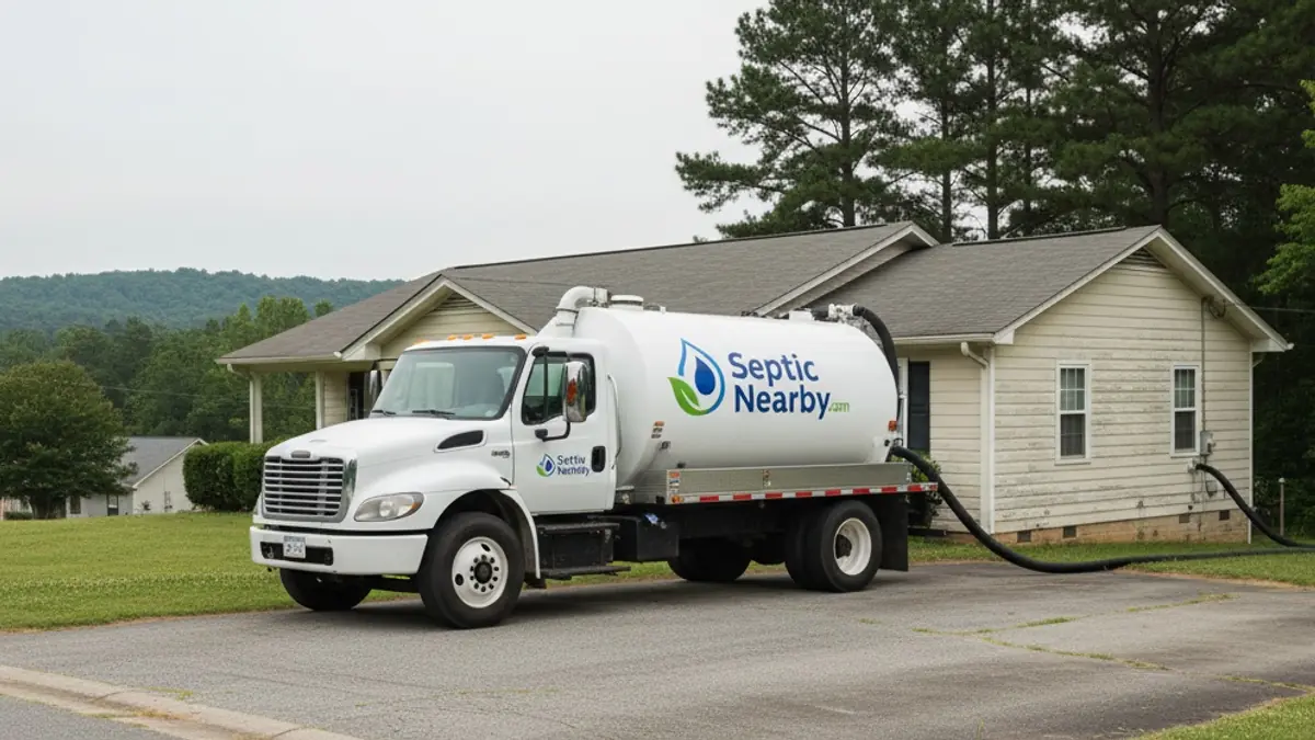 Illustrative photo of septic service in a residential area of Molena, GA