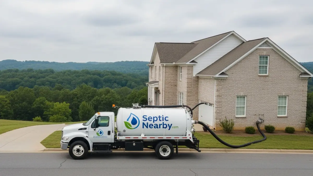 Illustrative photo of septic service in a residential area of Moreland, GA