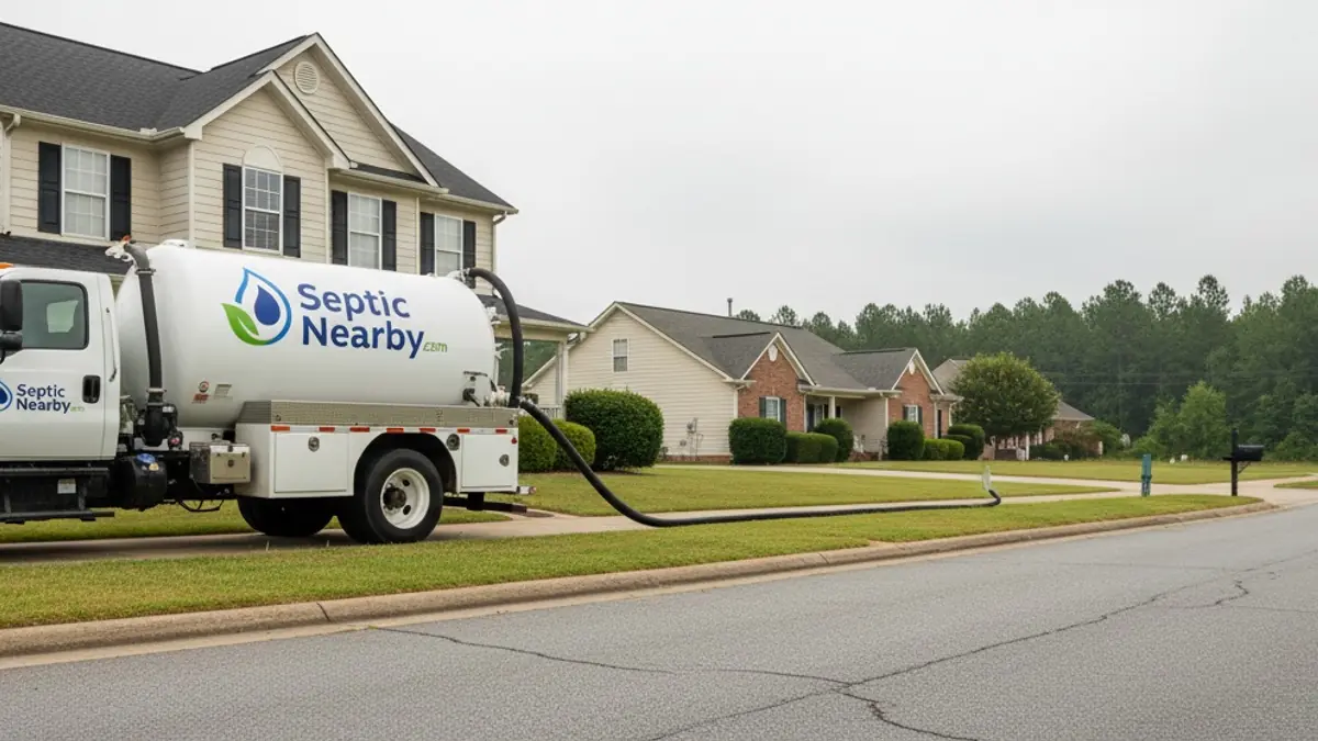 Illustrative photo of septic service in a residential area of Morrow, GA