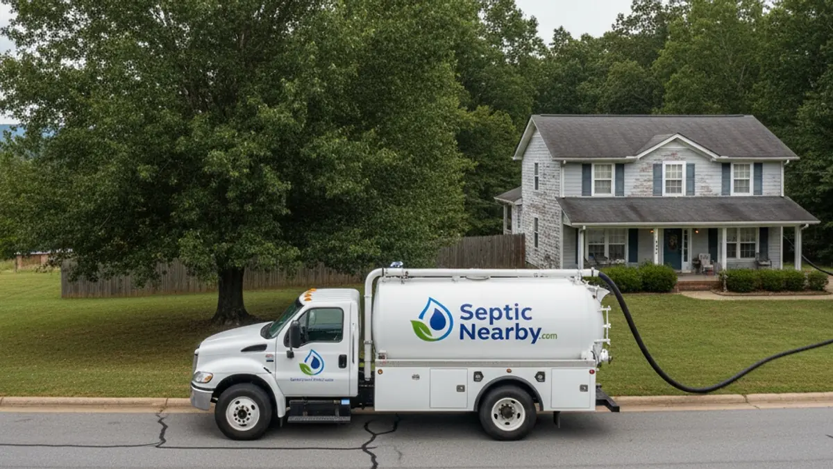 Illustrative photo of septic service in a residential area of Mount Zion, GA