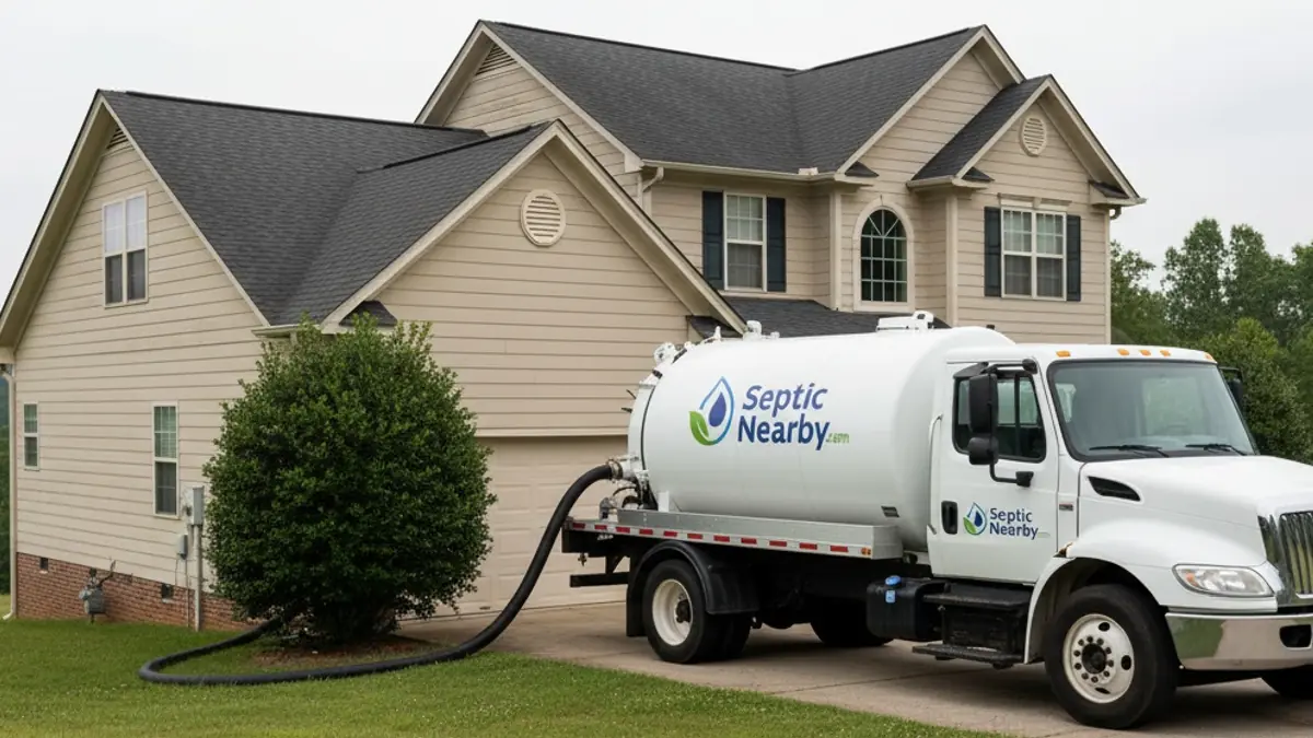 Illustrative photo of septic service in a residential area of Murrayville, GA