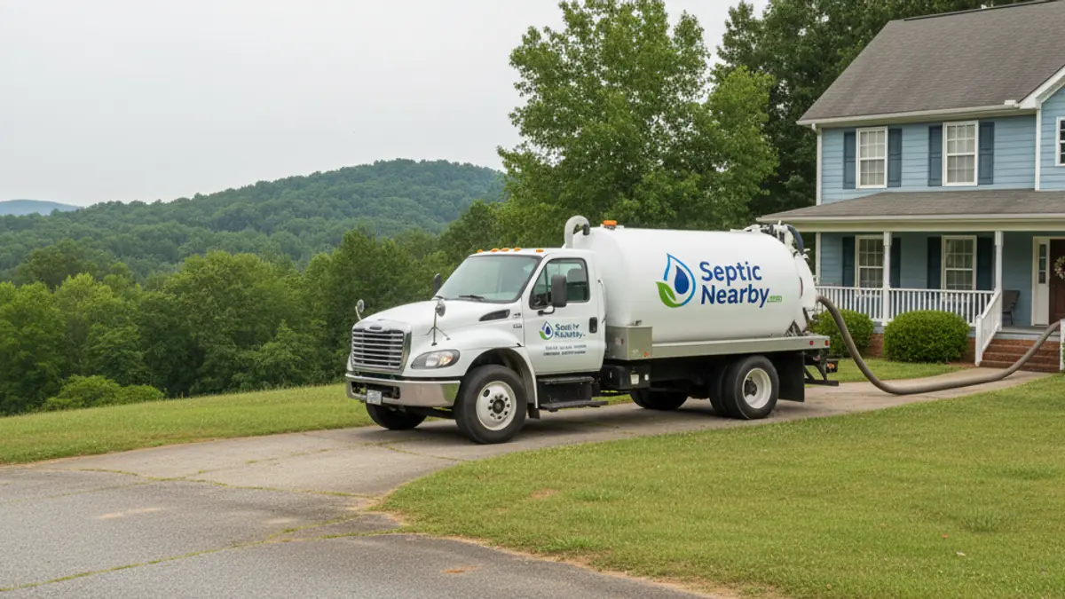 Illustrative photo of septic service in a residential area of Nelson, GA