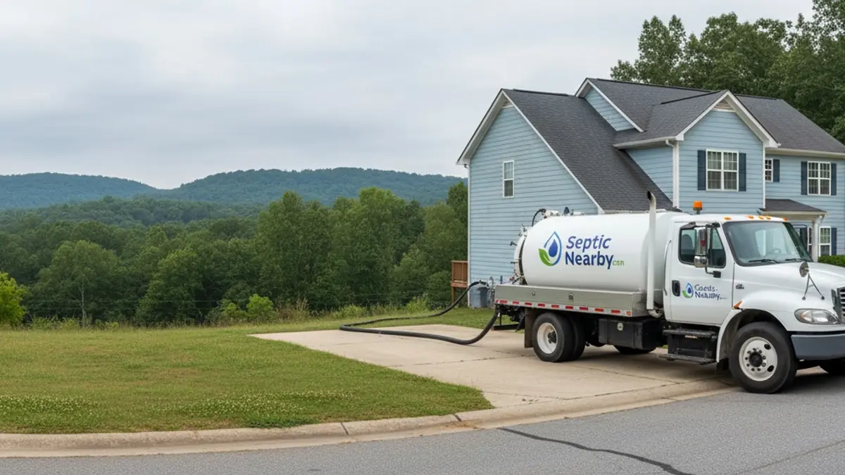 Illustrative photo of septic service in a residential area of Newborn, GA