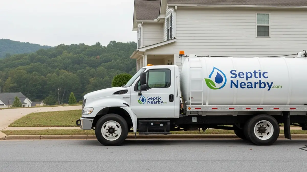 Illustrative photo of septic service in a residential area of Newnan, GA