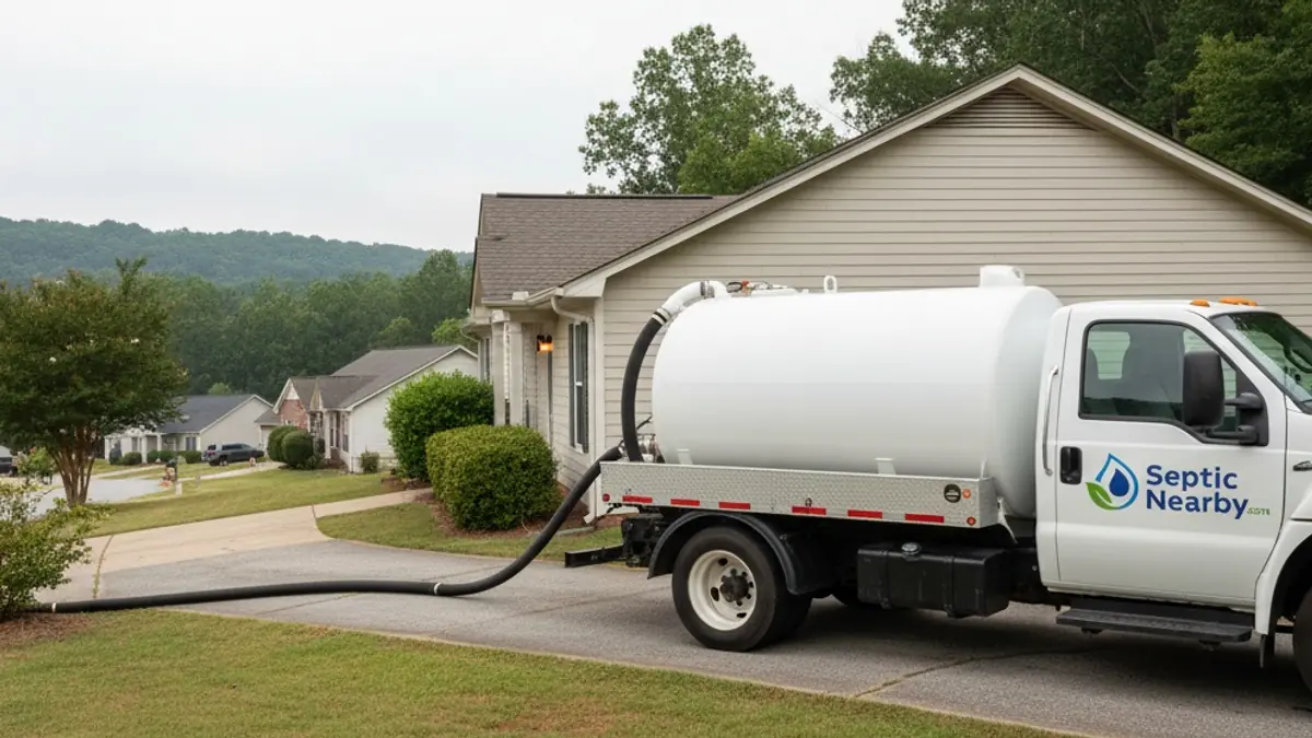 Illustrative photo of septic service in a residential area of Norcross, GA