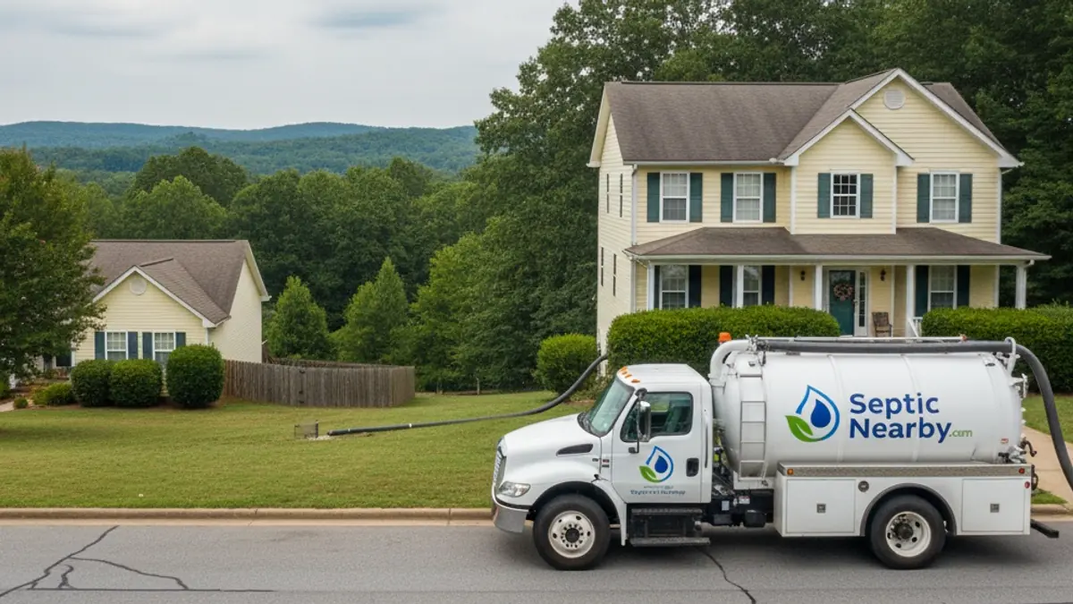 Illustrative photo of septic service in a residential area of Oakman, GA
