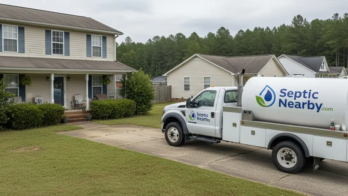 Illustrative photo of septic service in a residential area of Odum, GA