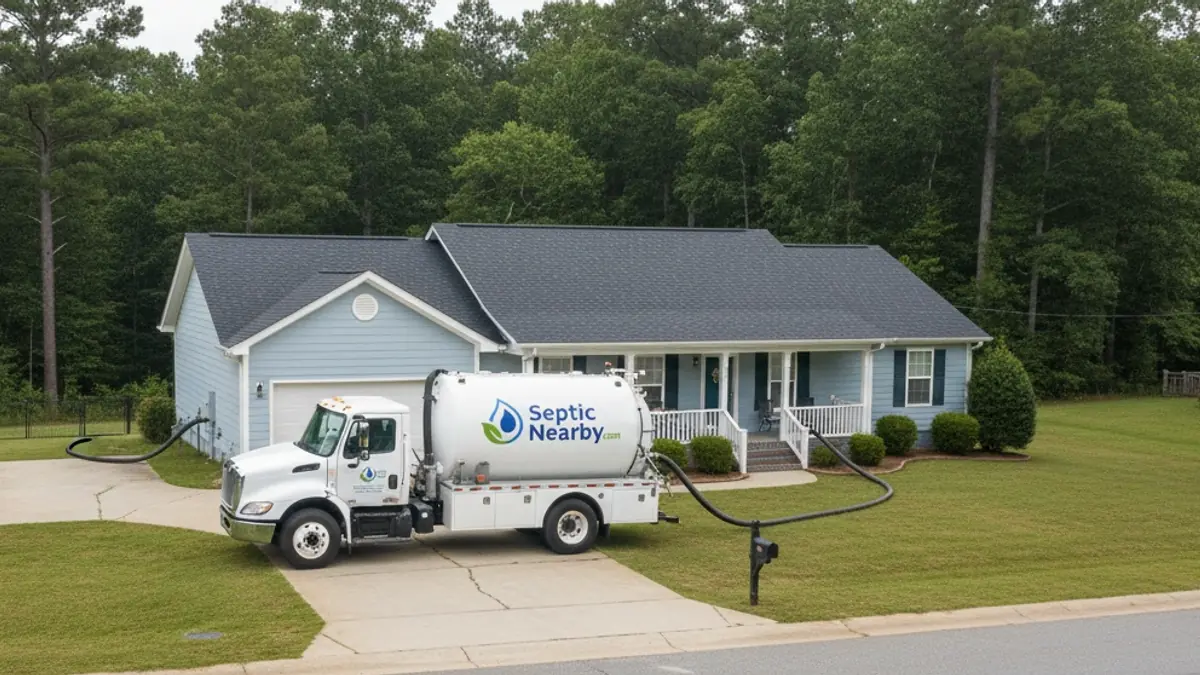 Illustrative photo of septic service in a residential area of Offerman, GA
