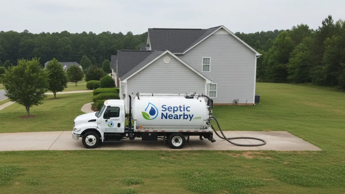 Illustrative photo of septic service in a residential area of Palmetto, GA