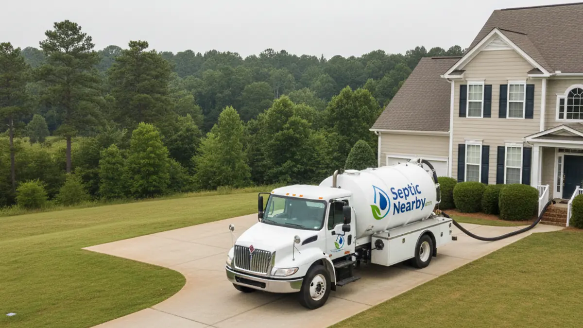 Illustrative photo of septic service in a residential area of Peachtree City, GA