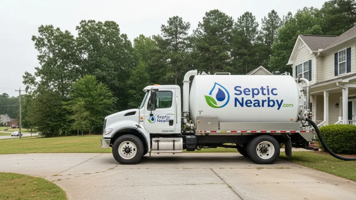 Illustrative photo of septic service in a residential area of Peachtree Corners, GA