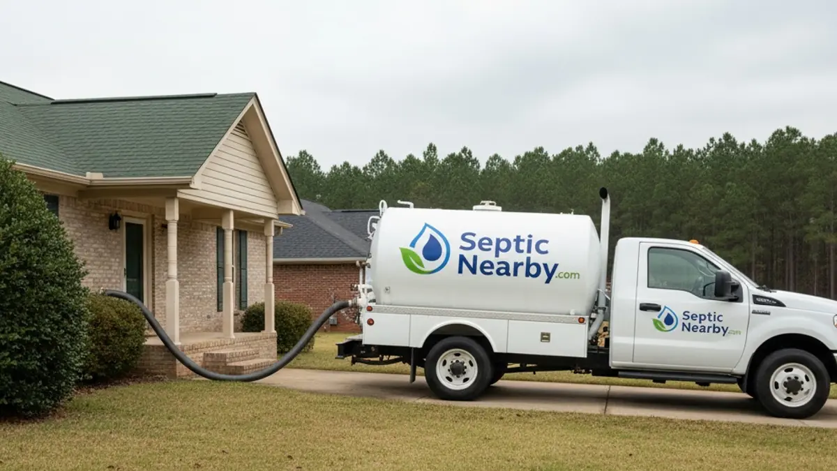 Illustrative photo of septic service in a residential area of Poulan, GA