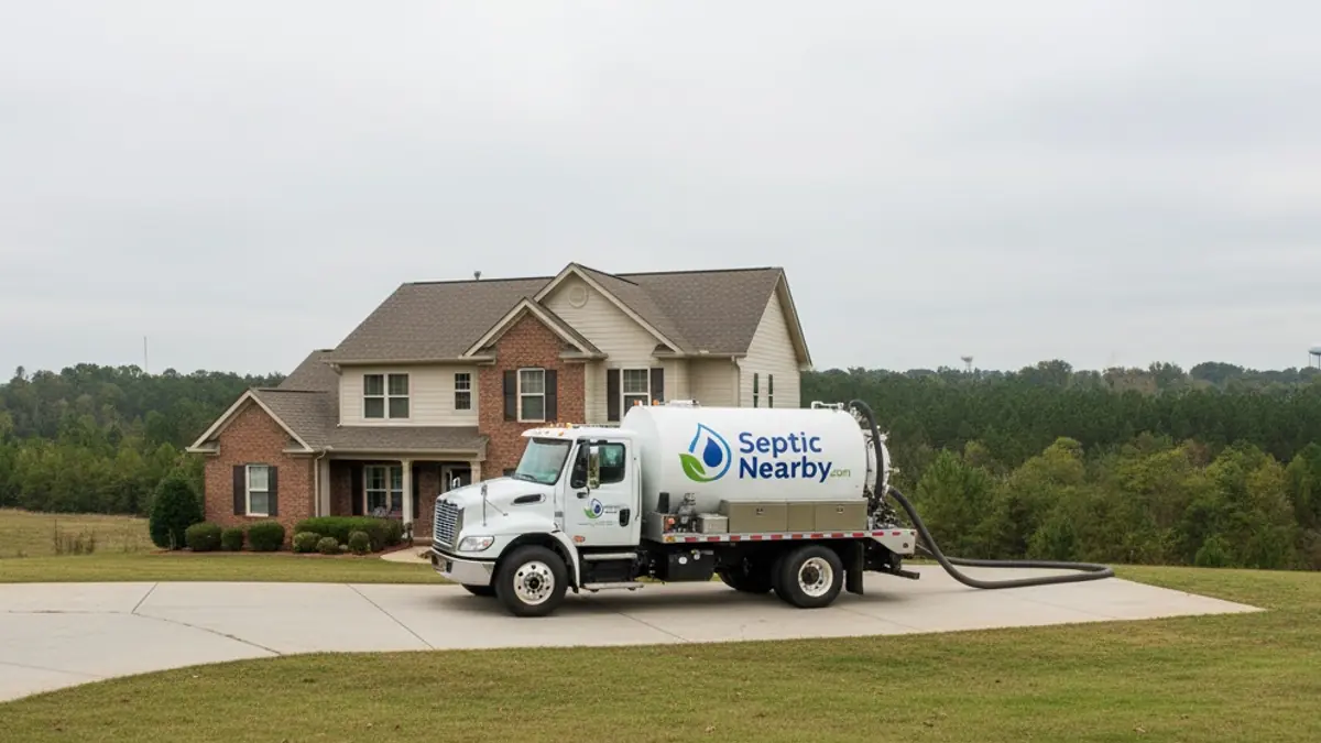 Illustrative photo of septic service in a residential area of Richmond Hill, GA