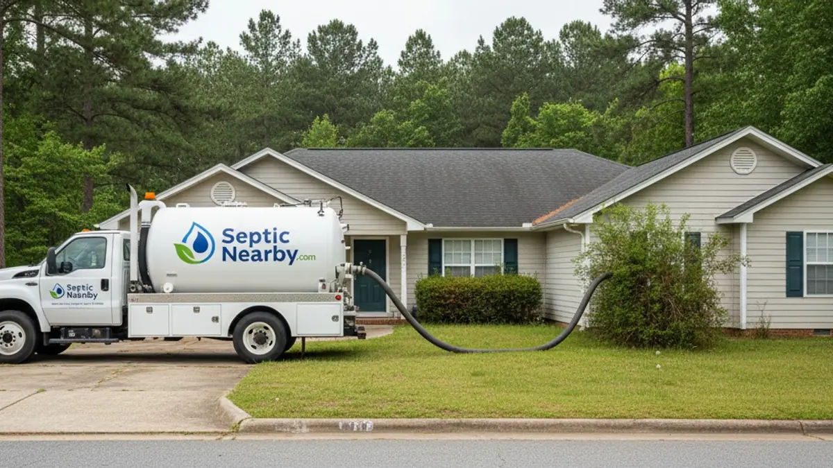 Illustrative photo of septic service in a residential area of Rincon, GA