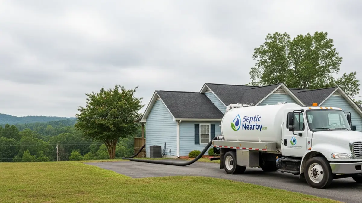 Illustrative photo of septic service in a residential area of Rising Fawn, GA