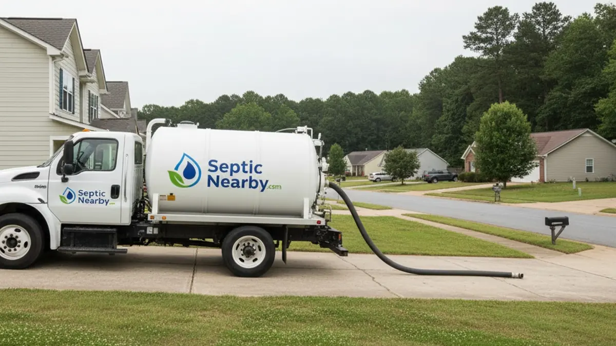 Illustrative photo of septic service in a residential area of Riverdale, GA