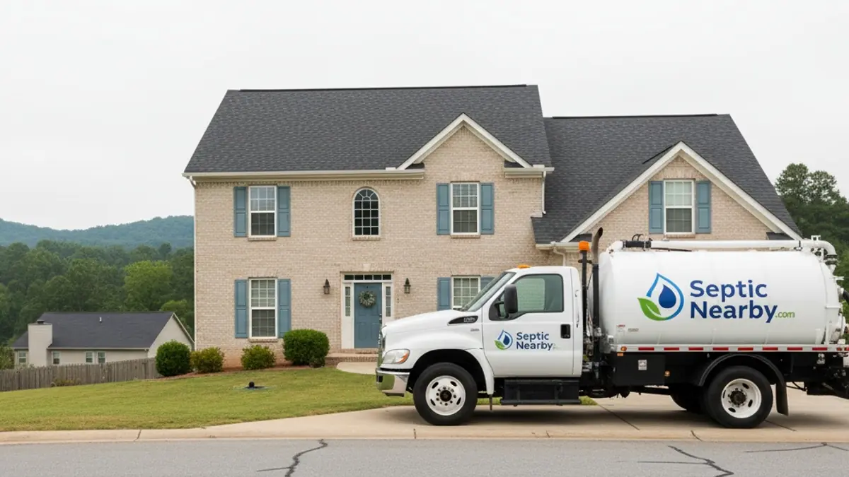 Illustrative photo of septic service in a residential area of Rocky Face, GA