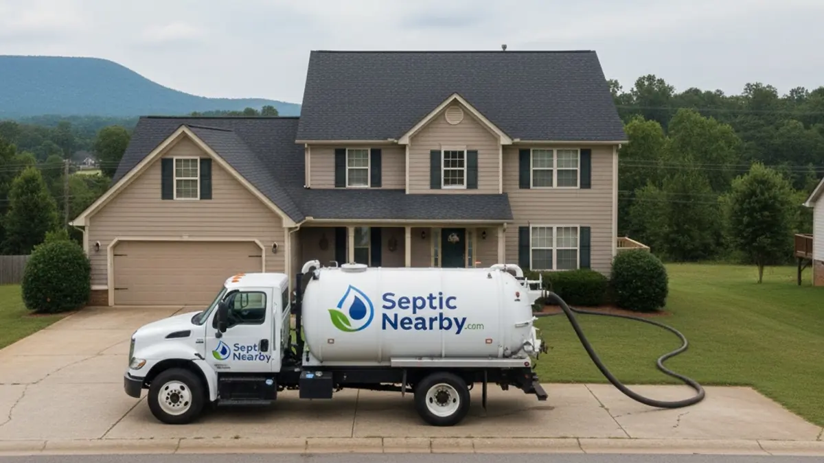 Illustrative photo of septic service in a residential area of Rossville, GA