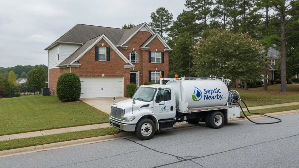 Illustrative photo of septic service in a residential area of Roswell, GA