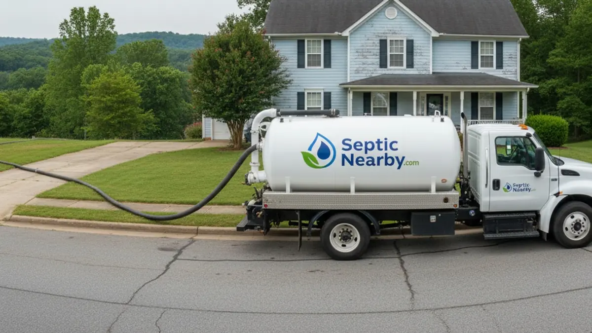 Illustrative photo of septic service in a residential area of Royston, GA