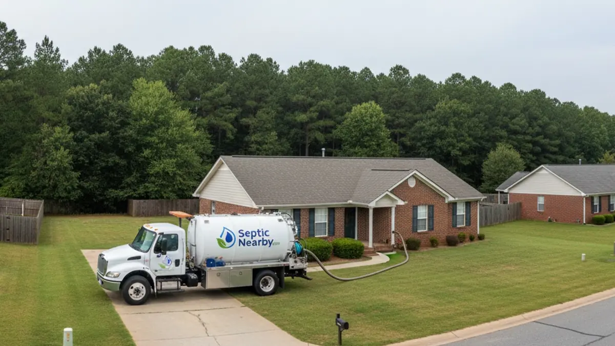 Illustrative photo of septic service in a residential area of Rutledge, GA