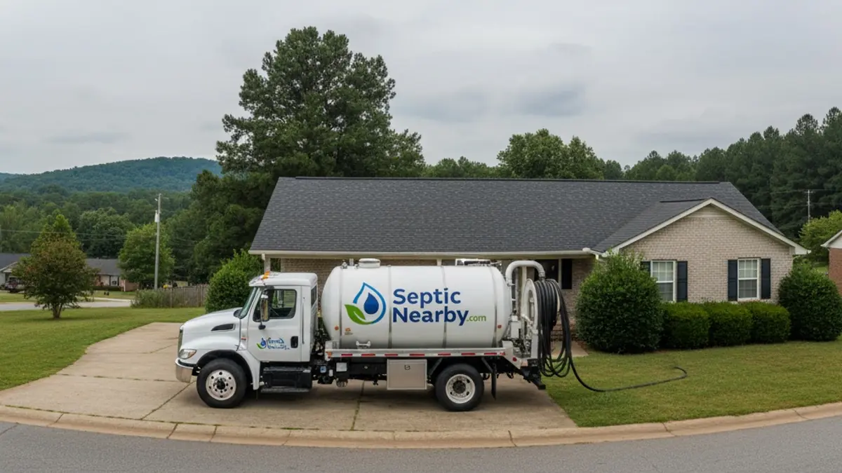 Illustrative photo of septic service in a residential area of Rydal, GA