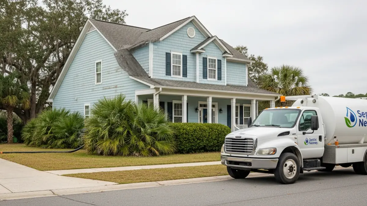Illustrative photo of septic service in a residential area of Saint Marys, GA