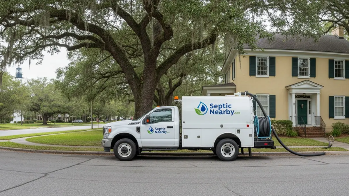 Illustrative photo of septic service in a residential area of Saint Simons Island, GA
