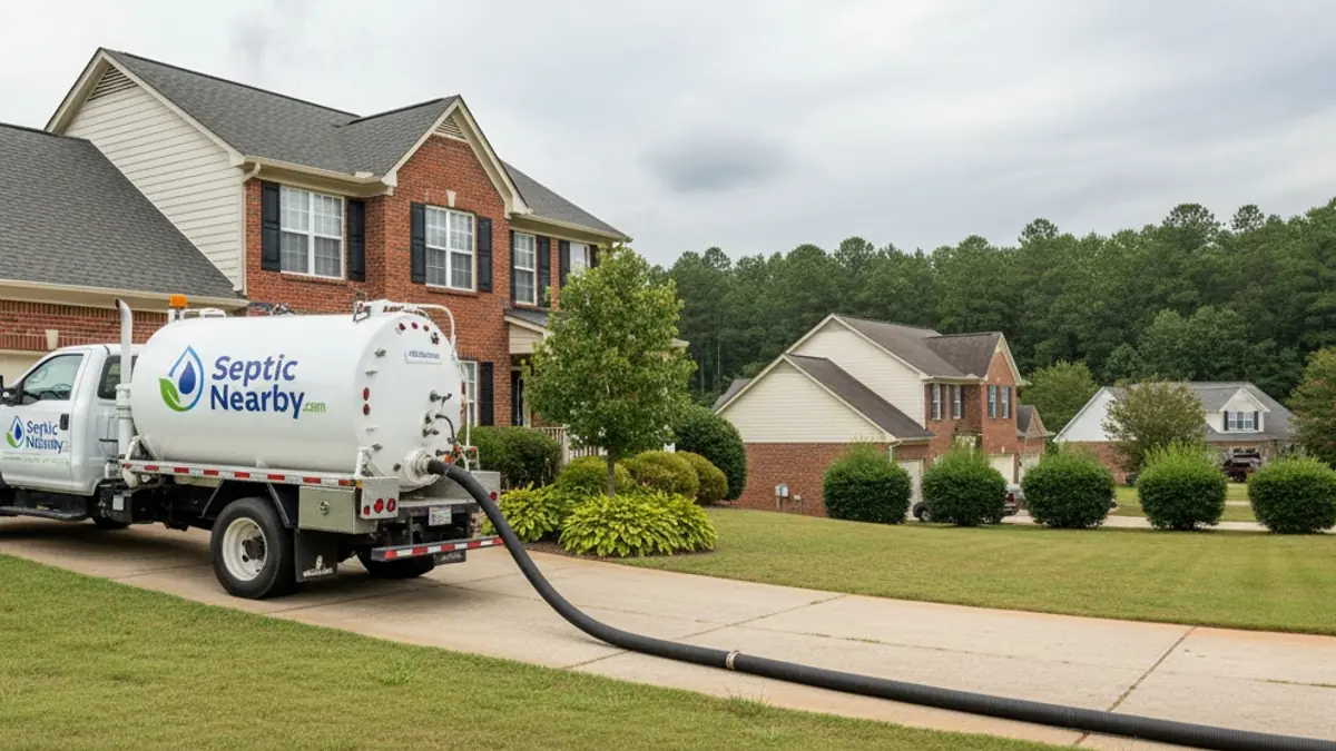 Illustrative photo of septic service in a residential area of Scottdale, GA