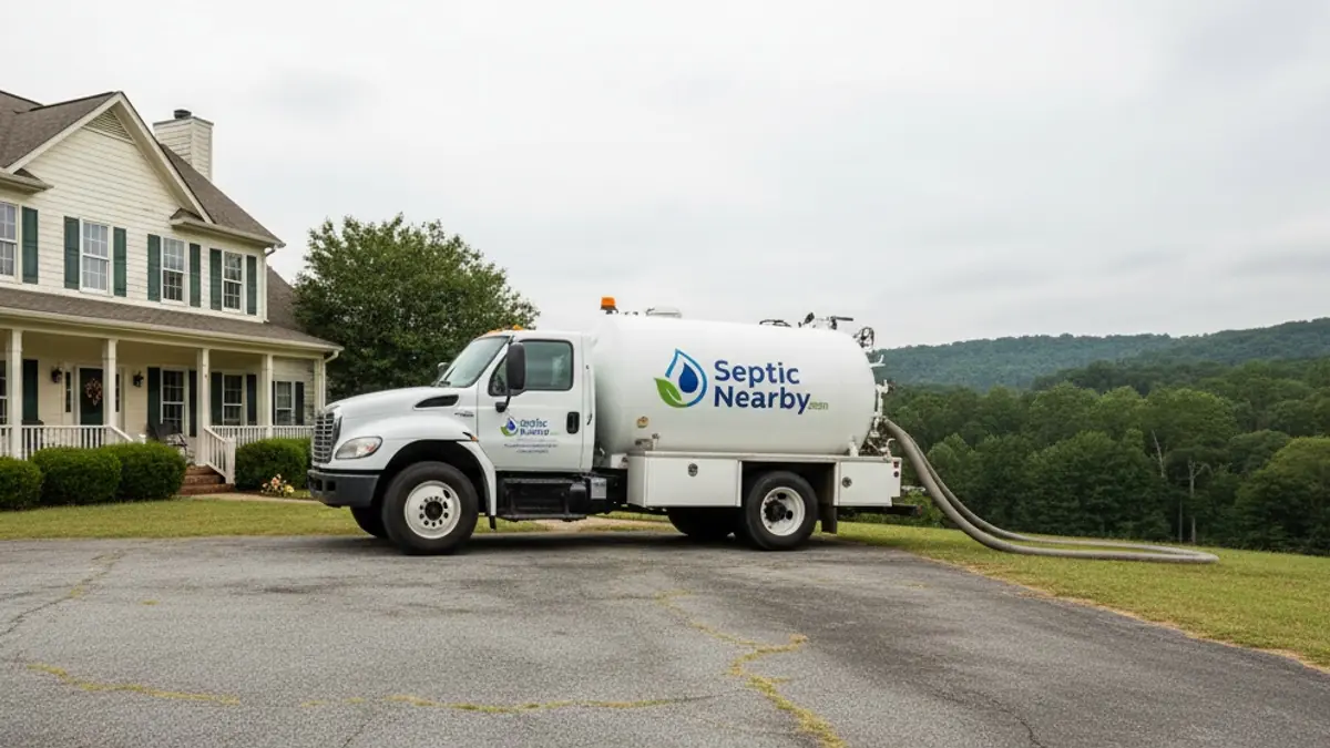 Illustrative photo of septic service in a residential area of Senoia, GA