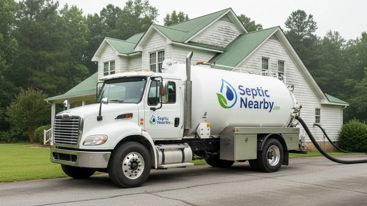 Illustrative photo of septic service in a residential area of Shady Dale, GA