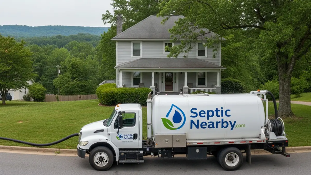 Illustrative photo of septic service in a residential area of Siloam, GA