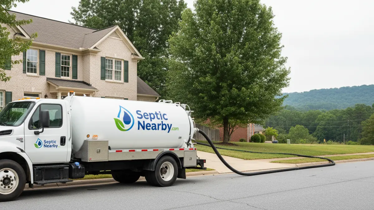 Illustrative photo of septic service in a residential area of Smyrna, GA