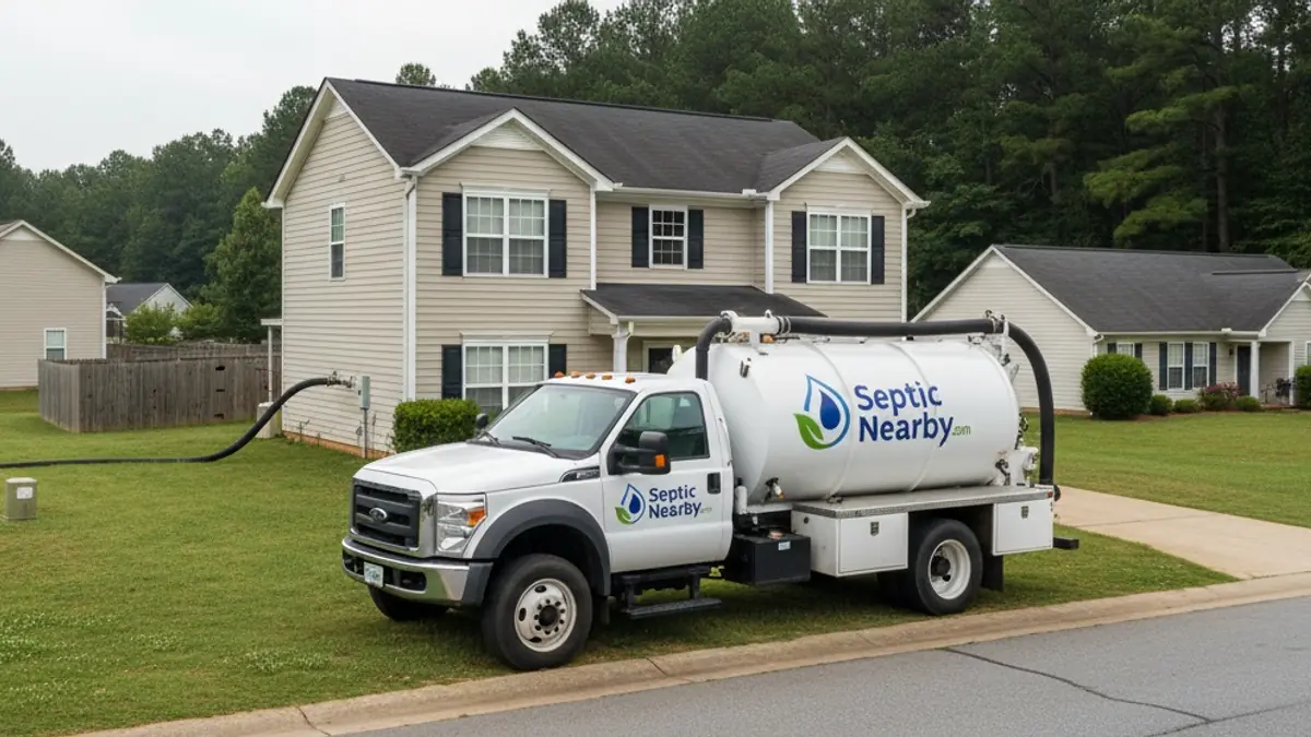 Illustrative photo of septic service in a residential area of Snellville, GA