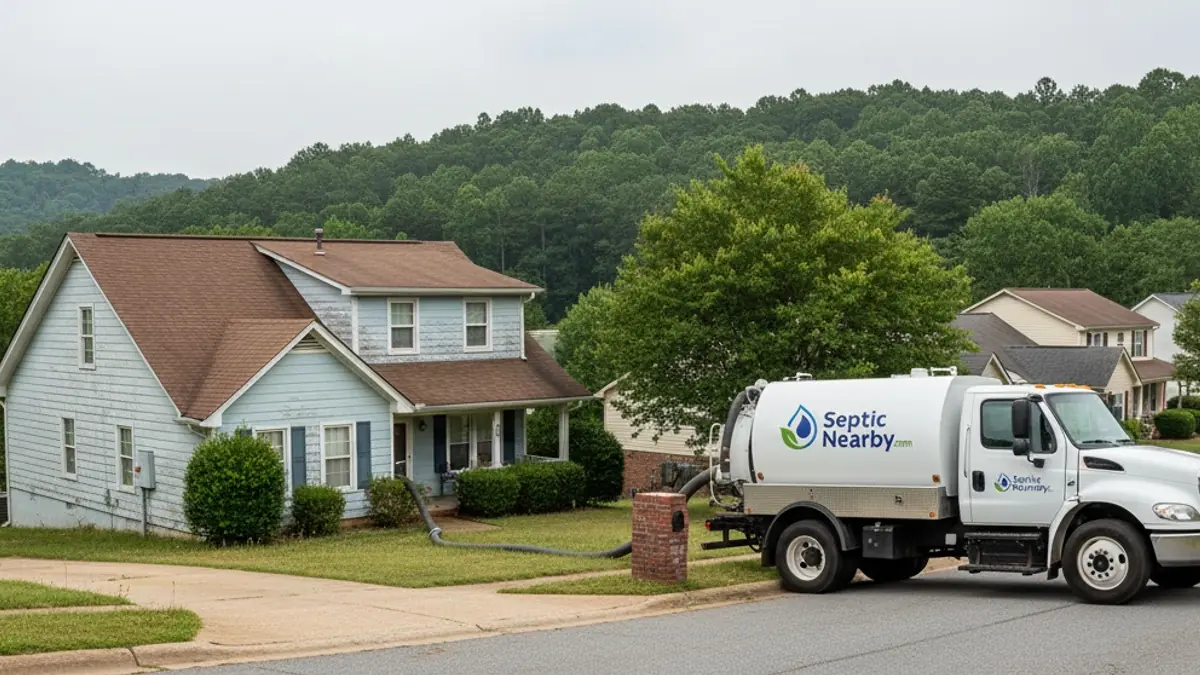 Illustrative photo of septic service in a residential area of Social Circle, GA