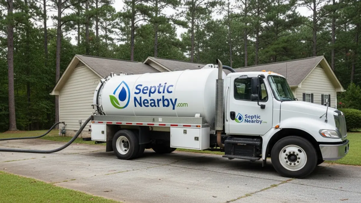 Illustrative photo of septic service in a residential area of Springfield, GA