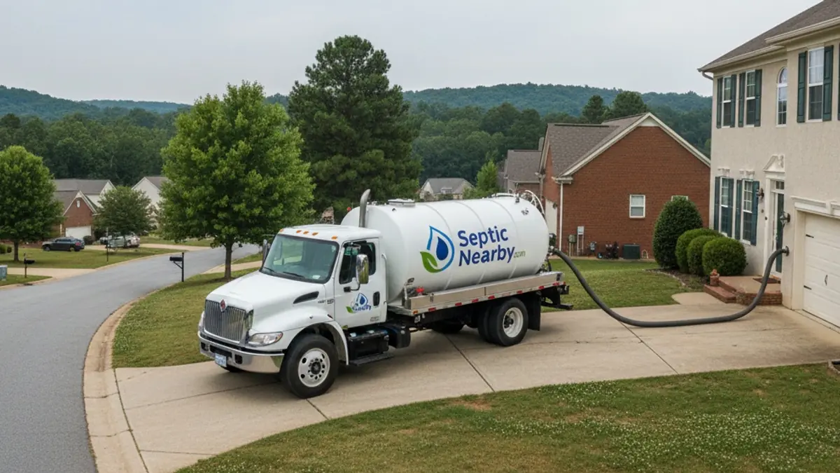 Illustrative photo of septic service in a residential area of Statham, GA