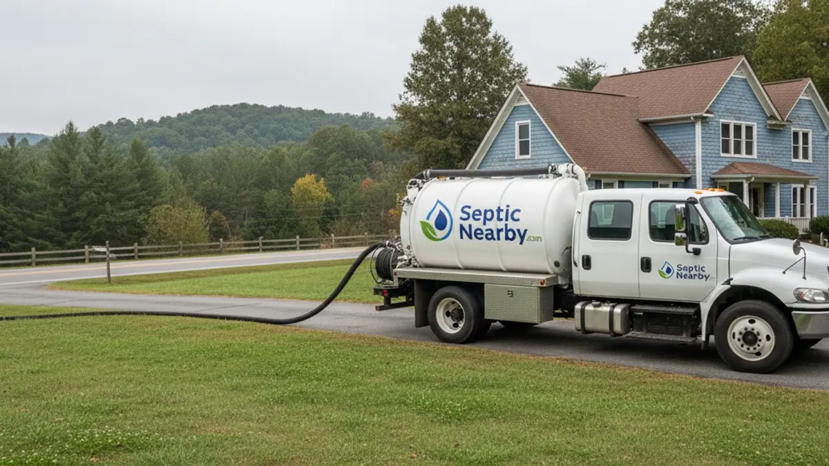 Illustrative photo of septic service in a residential area of Suches, GA