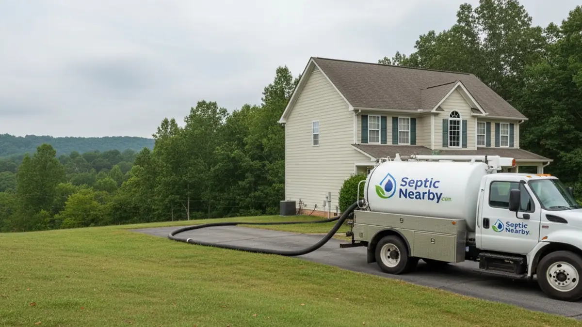 Illustrative photo of septic service in a residential area of Sugar Valley, GA