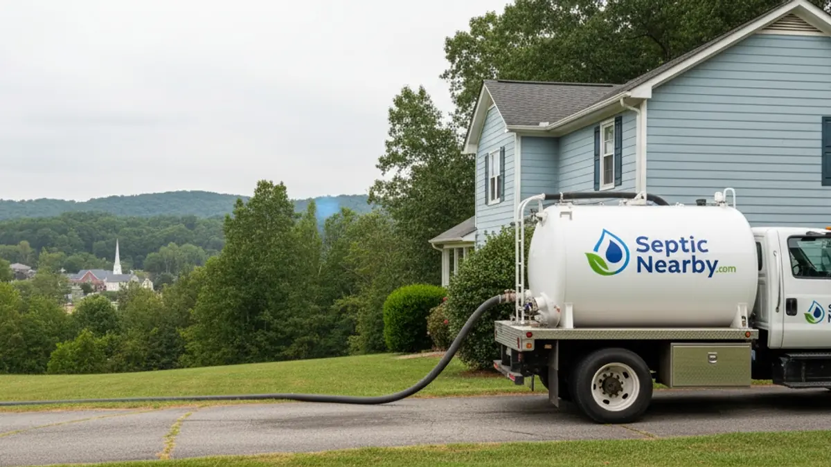 Illustrative photo of septic service in a residential area of Summerville, GA