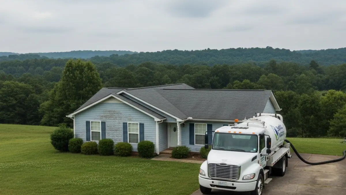 Illustrative photo of septic service in a residential area of Sumner, GA