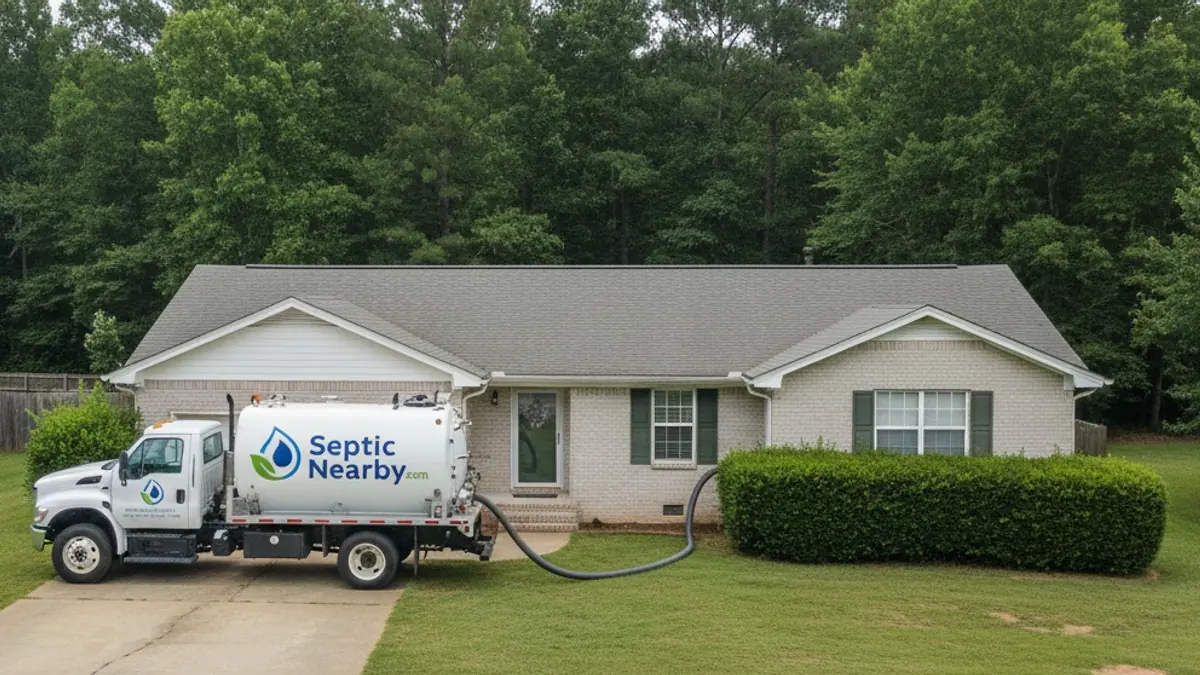 Illustrative photo of septic service in a residential area of Sylvester, GA