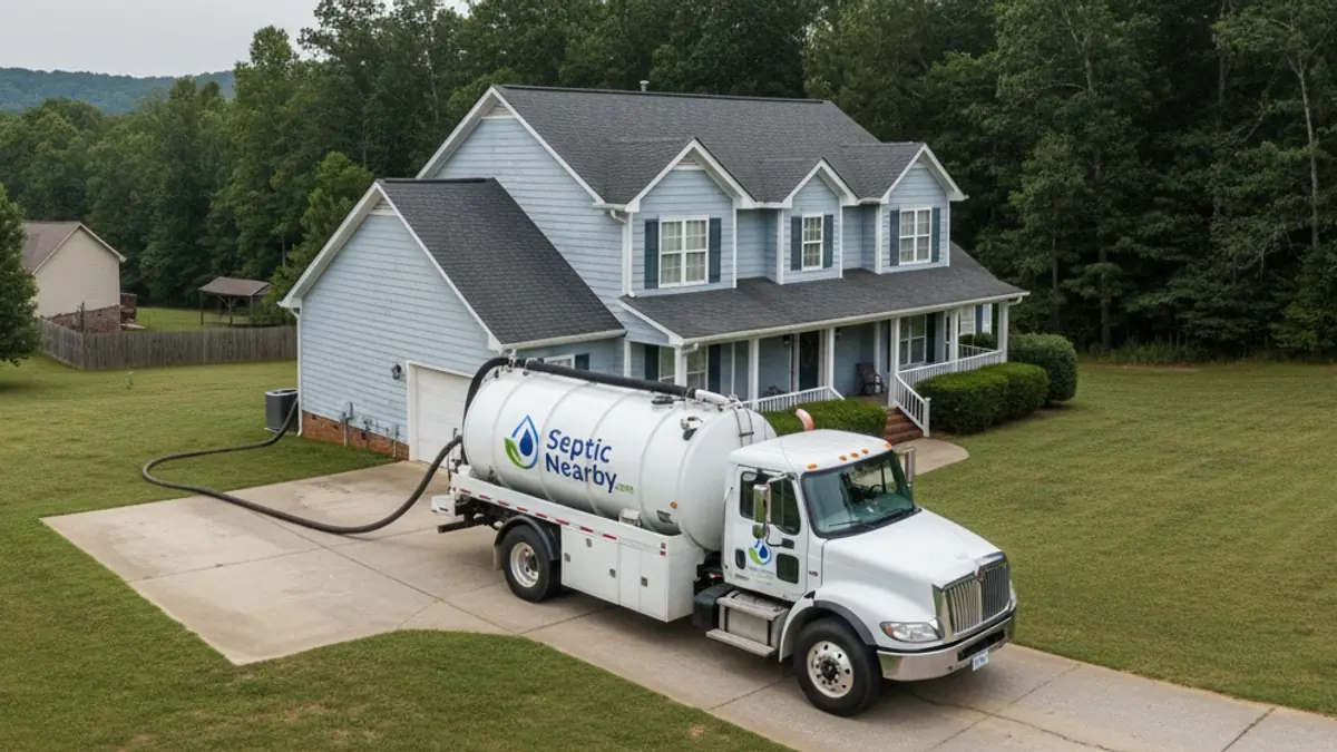 Illustrative photo of septic service in a residential area of Tallapoosa, GA