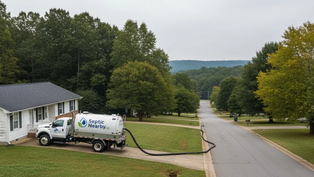 Illustrative photo of septic service in a residential area of Talmo, GA