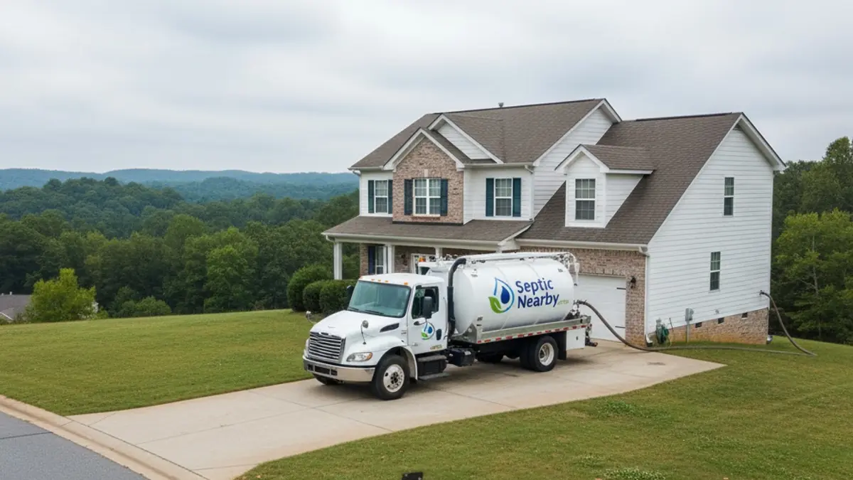 Illustrative photo of septic service in a residential area of Tate, GA