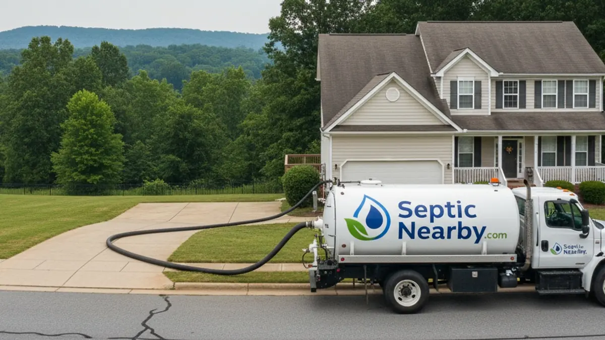 Illustrative photo of septic service in a residential area of Temple, GA