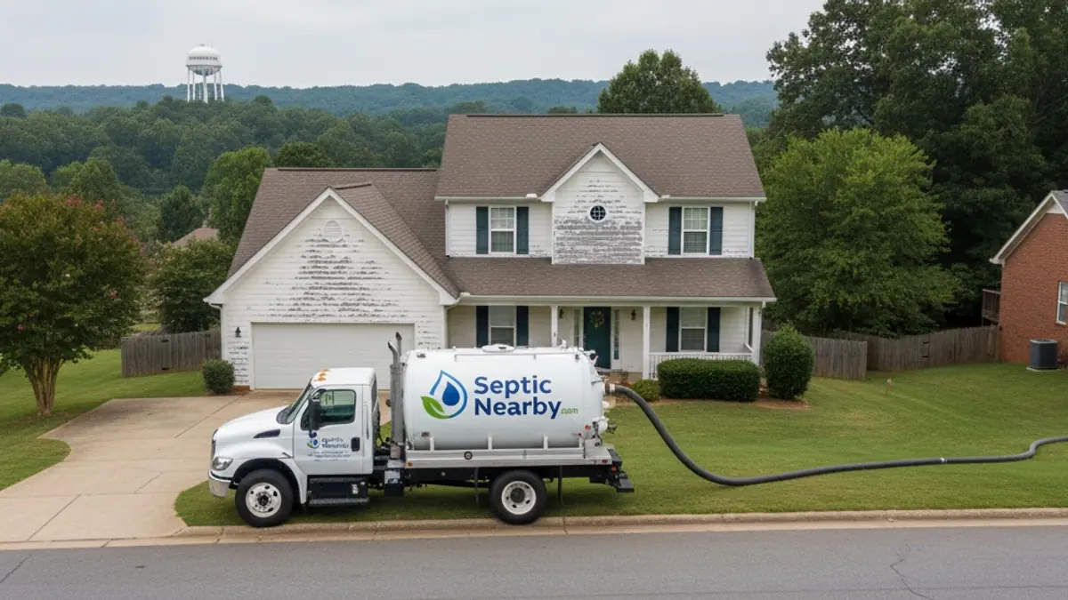 Illustrative photo of septic service in a residential area of Thomaston, GA