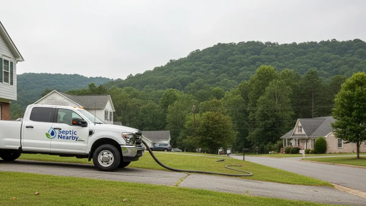 Illustrative photo of septic service in a residential area of Tiger, GA
