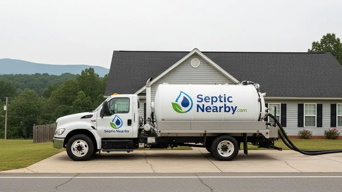 Illustrative photo of septic service in a residential area of Trenton, GA