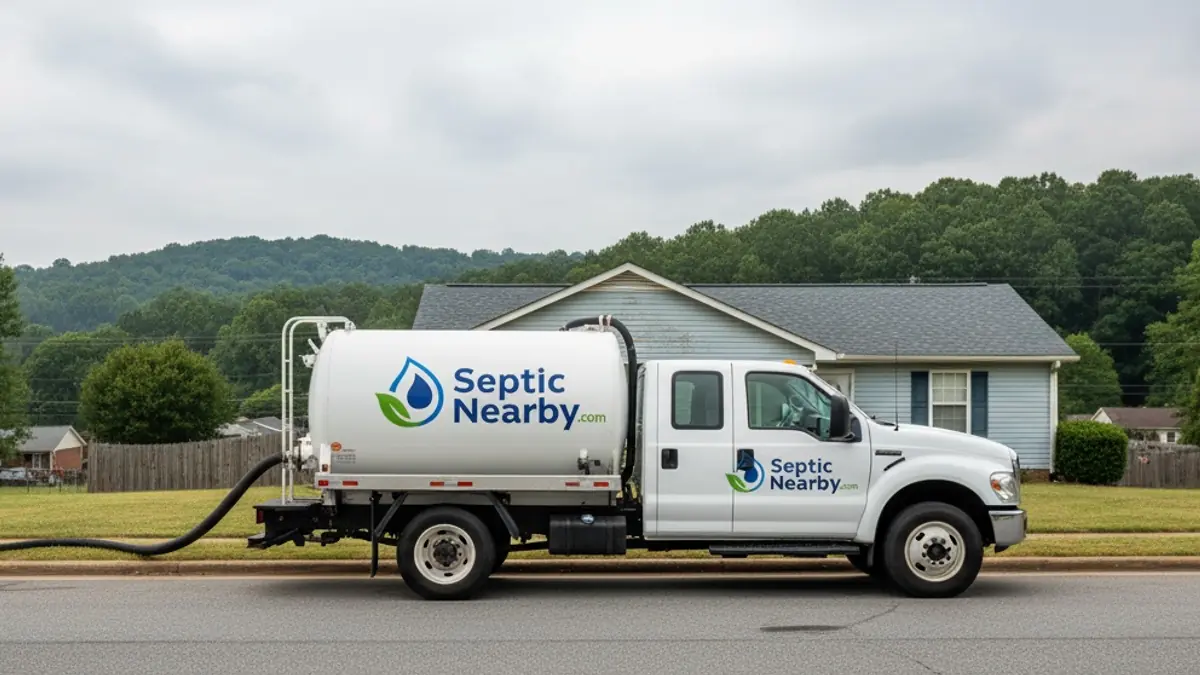 Illustrative photo of septic service in a residential area of Turin, GA